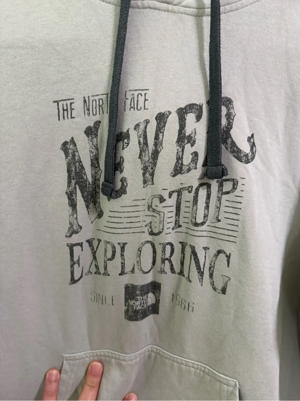 The North Face Hoodie Never Stop Exploring Gray Pullover Size S